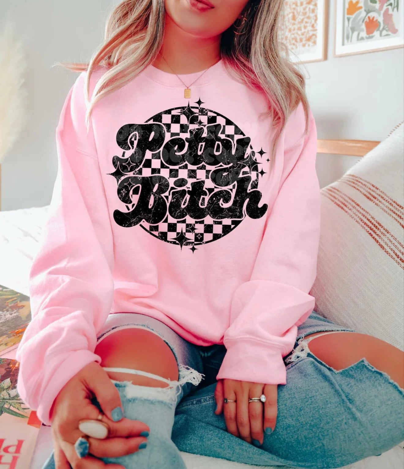Long Sleeve or Short Sleeve Shirt | Glitter Design | Petty Bitch & Disco