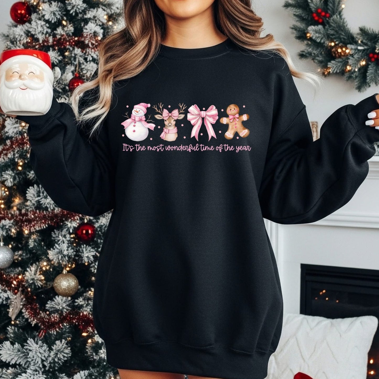 It’s The Most Wonderful Time Of The Year Fleece Crewneck Sweatshirt | Long Sleeve | Black