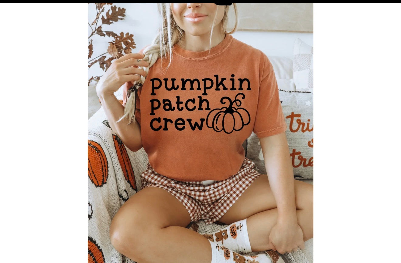 Pumpkin Patch Crew Graphic T-Shirt, Fall & Thanksgiving!