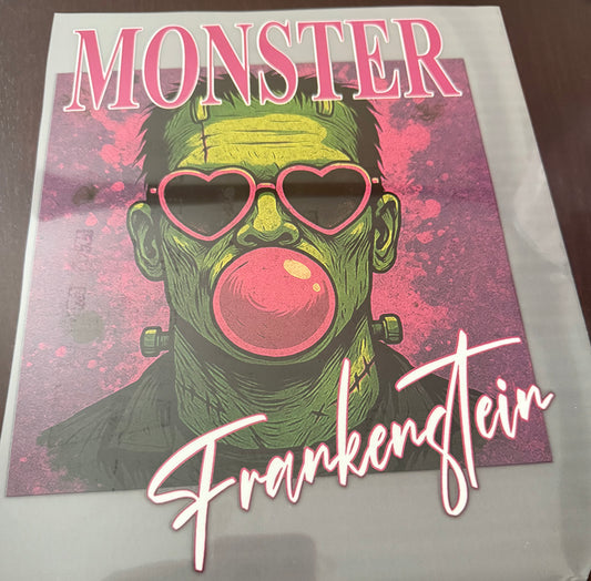 Monster Frankenstein Black T-Shirt, Halloween