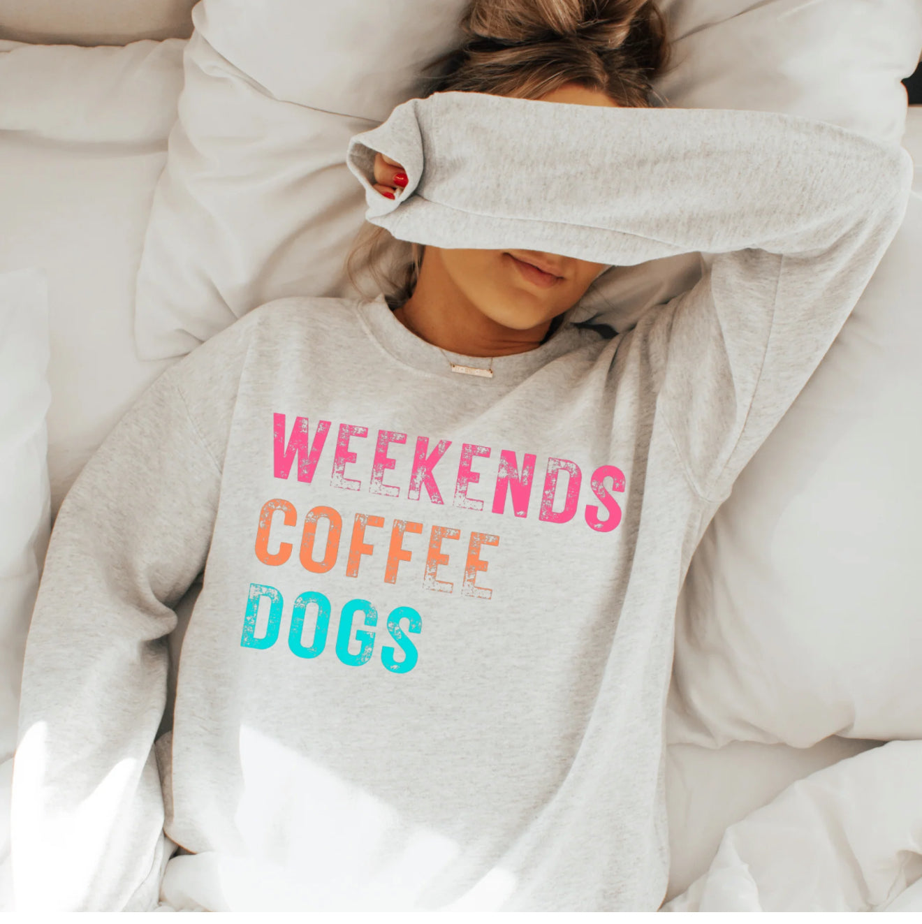 Long Sleeve or T-Shirt | Weekends Coffee Dogs! - Ash Grey Shirt