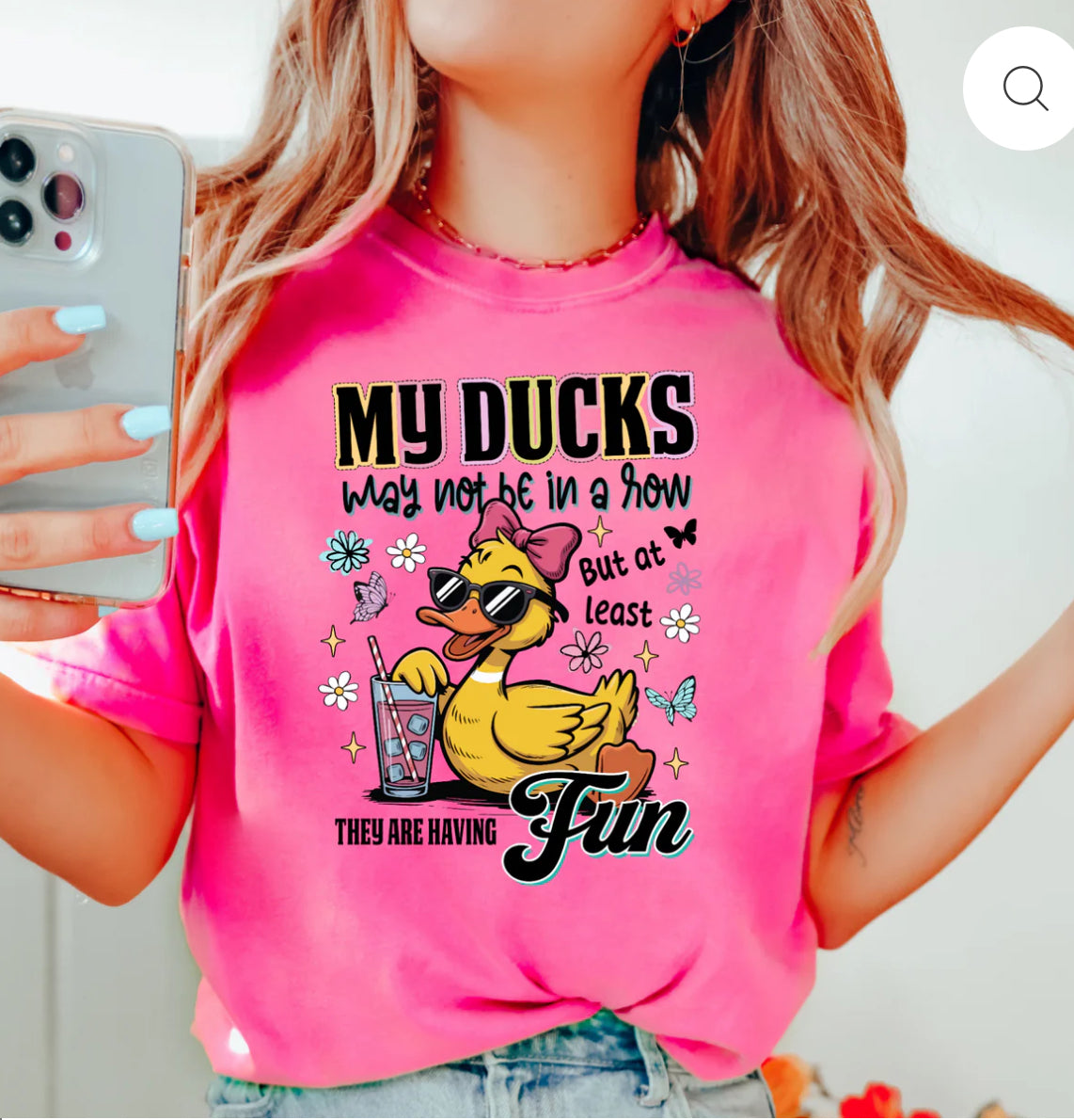 Hot Pink T-Shirt, My Ducks