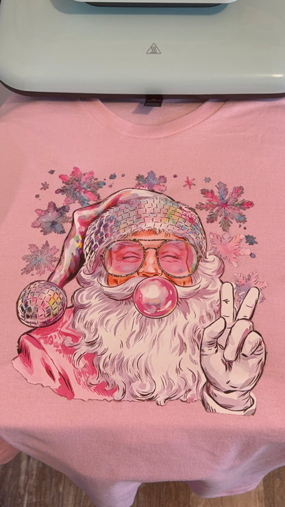 Santa T-Shirt Bubble - Light Pink Shirt