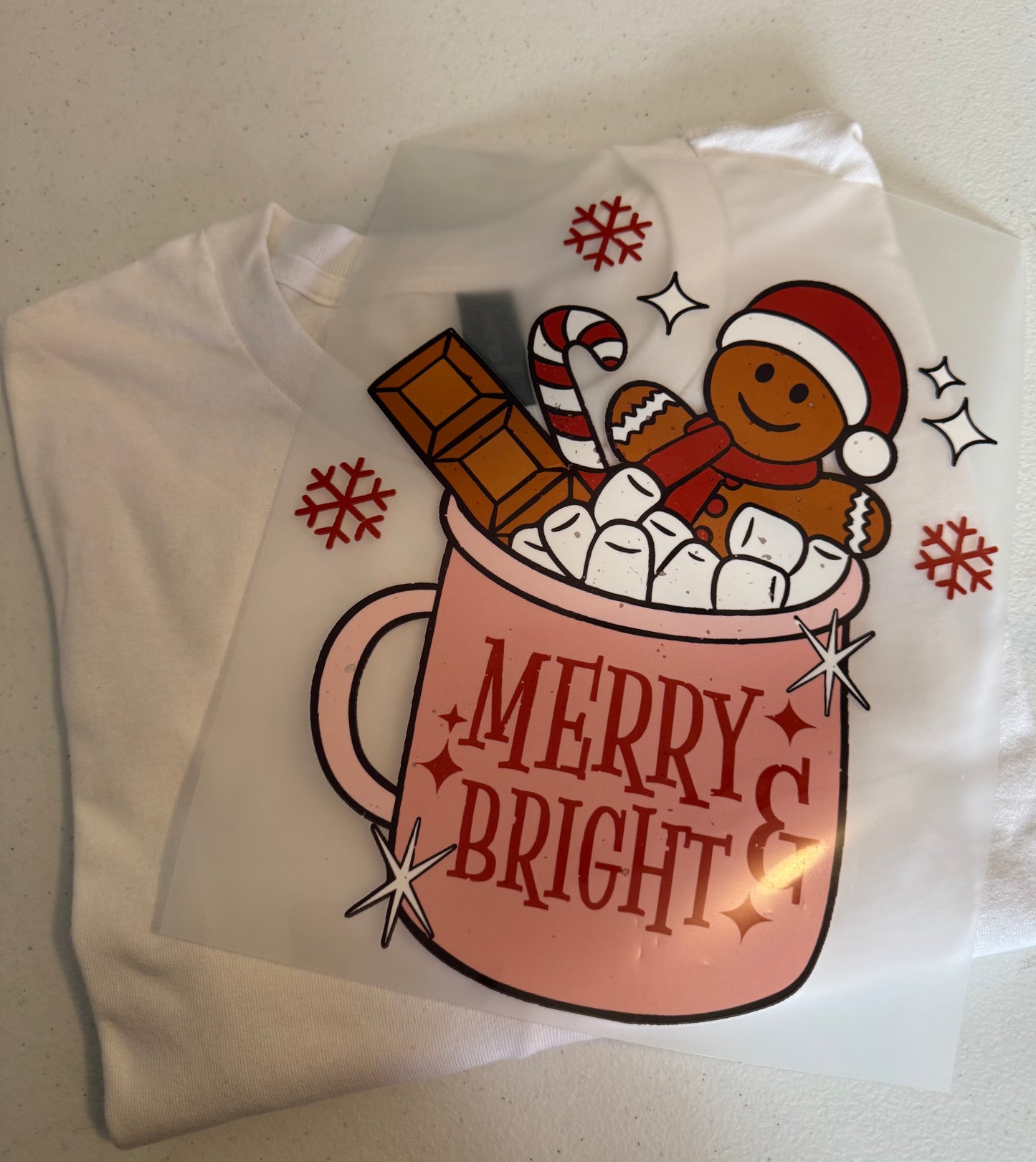 Merry And Bright Cup- Christmas T-Shirt or Long Sleeve