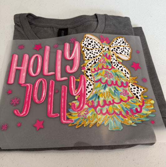 Holly Jolly tree T-Shirt or Long Sleeve Sweater