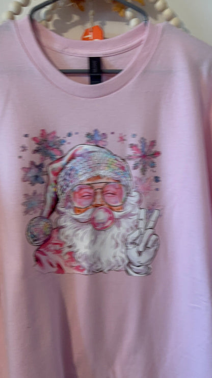 Santa T-Shirt Bubble - Light Pink Shirt