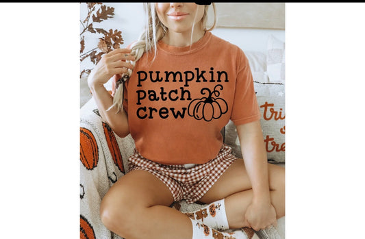 Pumpkin Patch Crew Graphic T-Shirt, Fall & Thanksgiving!