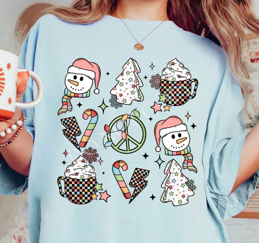 Trendy - Light Blue Christmas T-Shirt -Gildan Softstyle| 100% Cotton