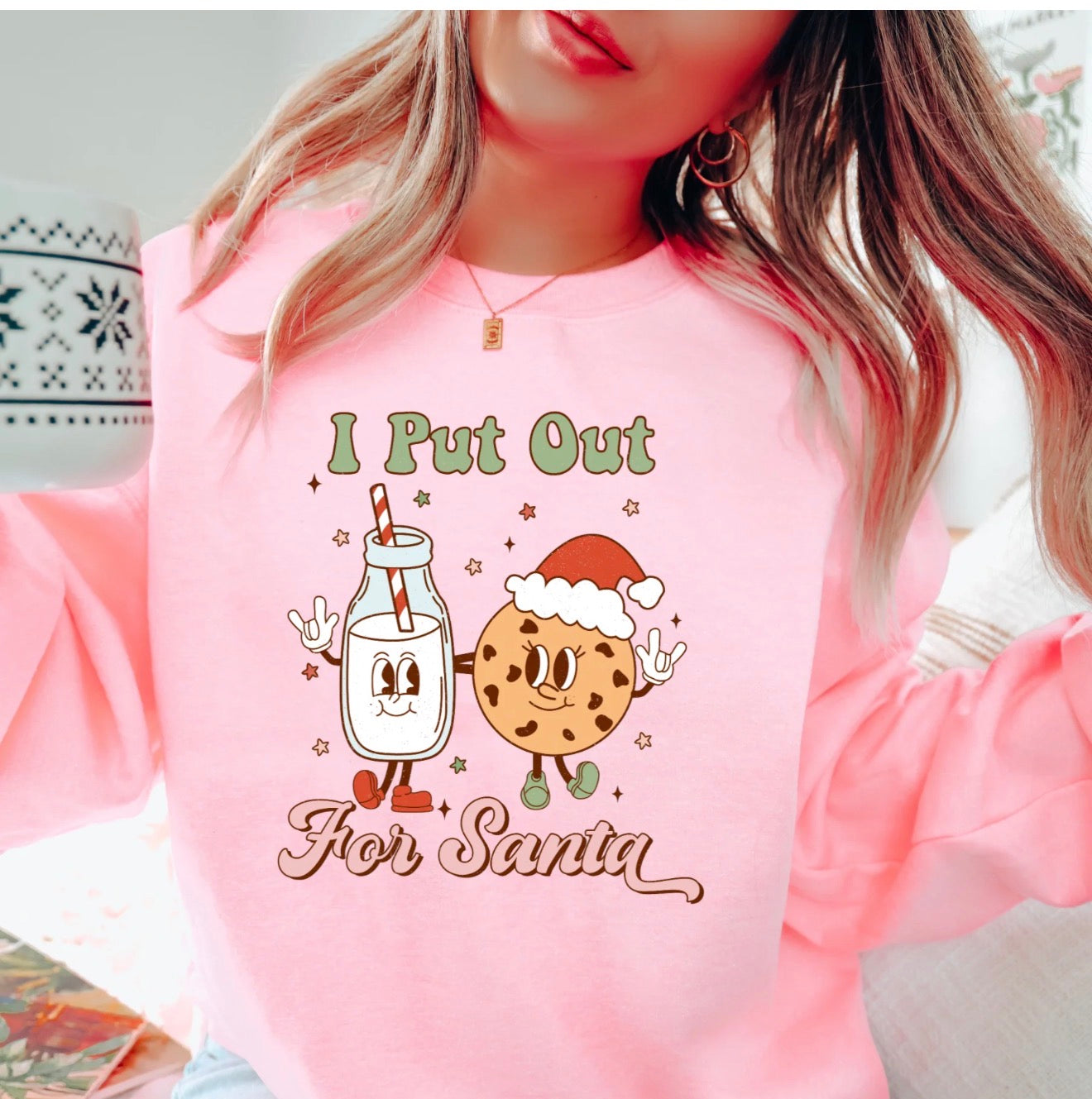 Crew Long Sleeve Sweatshirt- Holiday Humor - Adult Fun - Christmas Sweater