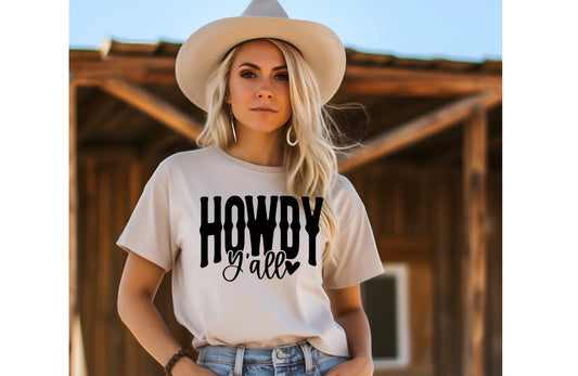 Graphic Tee| T-Shirt, Howdy Ya’ll! | Western