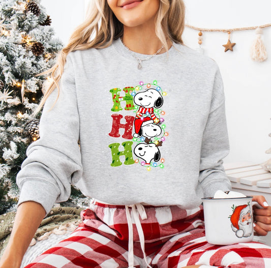 HoHo Dog - Long Sleeve | Gray - Ash Long sleeve Fleece Crew Neck