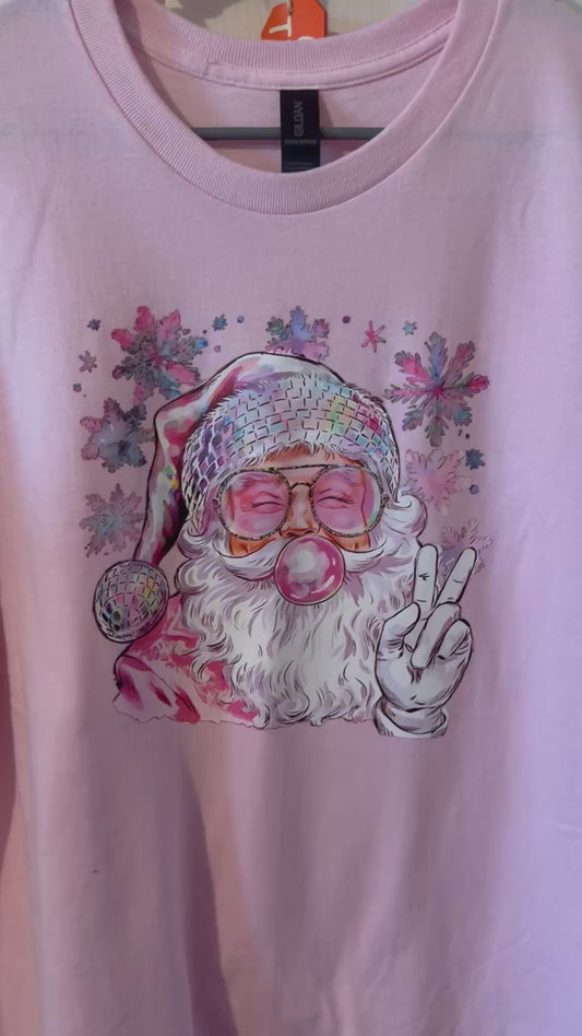 Santa T-Shirt Bubble - Light Pink Shirt